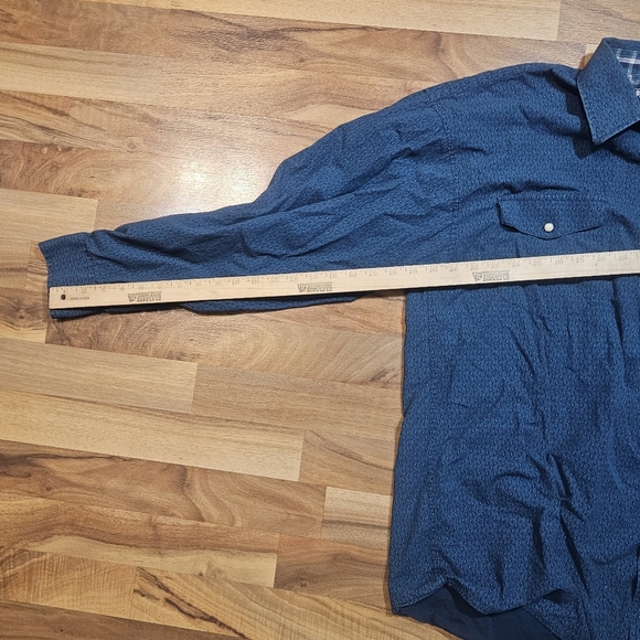 Panhandle Slim Blue Snap Front Western Shirt L - Picture 7 of 8